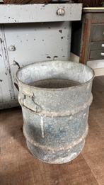 Mand houtbak bak grote emmer zink, Ophalen of Verzenden, Rond, Overige materialen