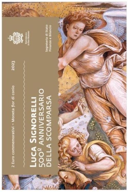 Twee Euromunt San Marino: Luca Signorelli [2023] Coincard BU, Postzegels en Munten, Munten | Europa | Euromunten, Losse munt, 2 euro