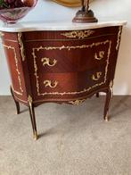 Prachtige antieke gebogen commode vol met brons, Antiek en Kunst, Ophalen