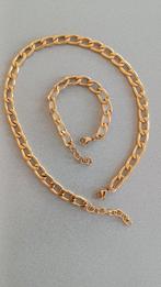 ketting en armband staal, Ophalen of Verzenden, Zo goed als nieuw, Goud, Overige materialen