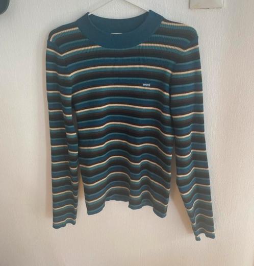 Levi’s gestreepte trui maat L – retro vibes, Kleding | Dames, Truien en Vesten, Zo goed als nieuw, Maat 42/44 (L), Blauw, Ophalen of Verzenden