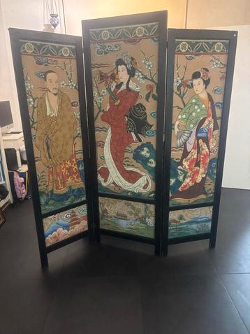 Japans Kamerscherm, handbeschilderd 1937 beschikbaar voor biedingen