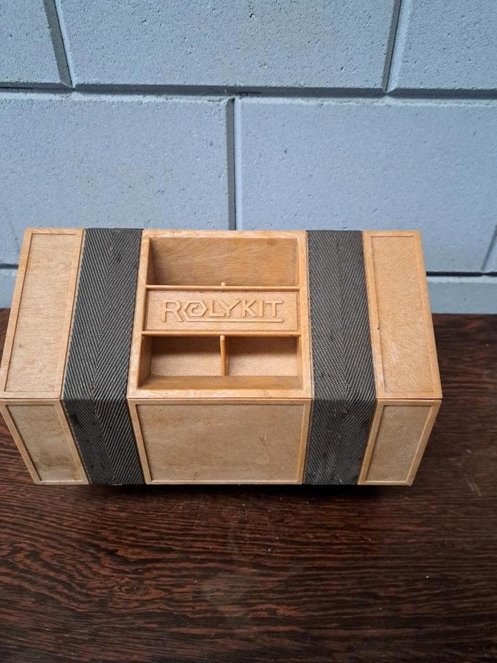 Rolykit Opbergdoos - Vintage Organizer, Antiek en Kunst, Curiosa en Brocante, Ophalen of Verzenden