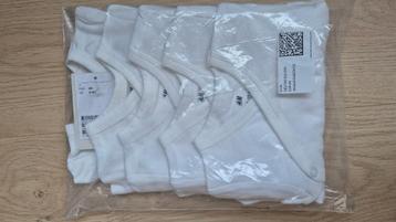 5x nieuwe omslagromper H&M mt 68 korte mouwen beschikbaar voor biedingen