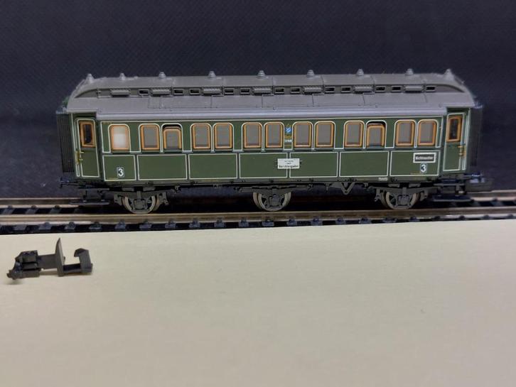 Minitrix 15772 - K.Bay.Sts.B. personenwagen Cü (14731), Hobby en Vrije tijd, Modeltreinen | N-Spoor, Gebruikt, Wagon, Gelijkstroom