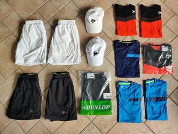 Dunlop sport broekjes, shirts en petten maat 176/S beschikbaar voor biedingen
