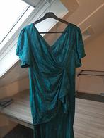 Groene a-symetrische jurk, maat 48/50., Zo goed als nieuw, Ophalen