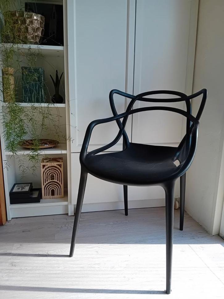 Kartell Masters Stoel - Zwart (namaak), Huis en Inrichting, Stoelen, Gebruikt, Eén, Kunststof, Zwart, Ophalen