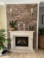 Crema Marfil natuurstenen schouw Stein S, Huis en Inrichting, Ophalen, Gebruikt, Inbouwhaard, Gashaard