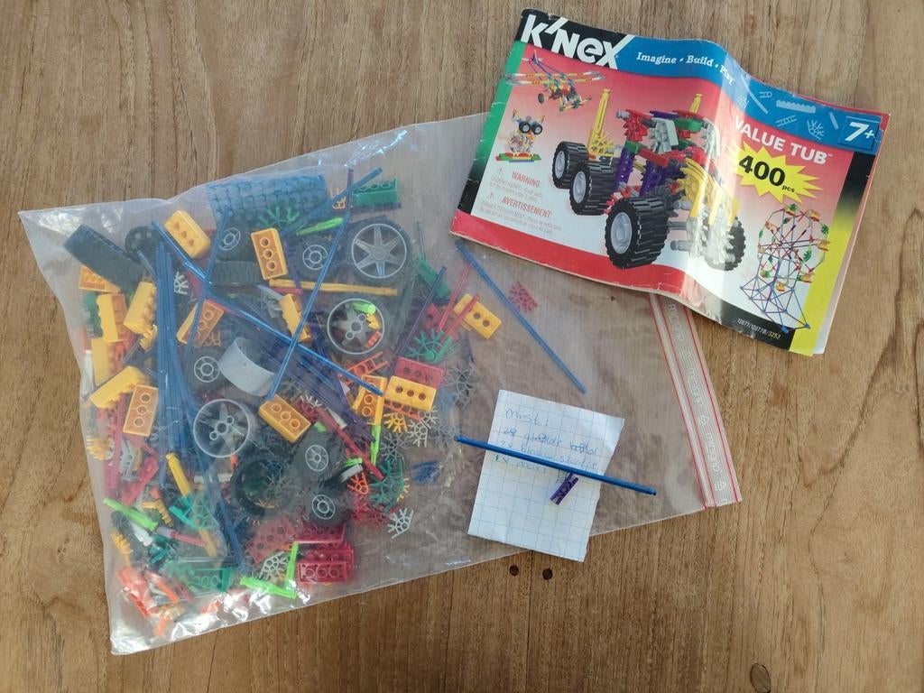 K'nex Value Tub 400 Stuks, Ophalen of Verzenden, Gebruikt, K'nex