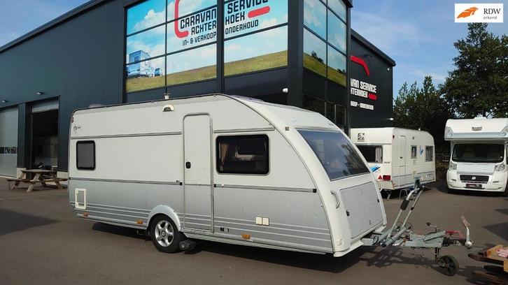 Kip 50TDB Frans bed + mover + erg mooie Walker voortent, Caravans en Kamperen, Caravans, Bedrijf, tot en met 4, 1250 - 1500 kg