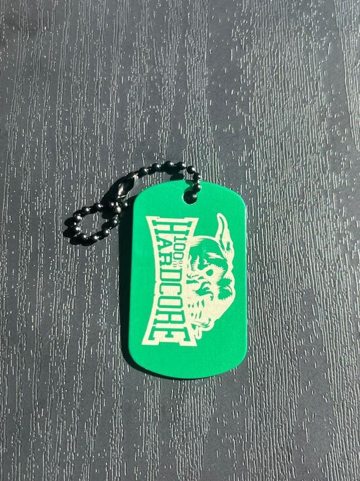 sleutelhanger 100% hardcore pitbull gabber muziek Groen, Verzamelen, Sleutelhangers, Nieuw, Merk, Ophalen of Verzenden