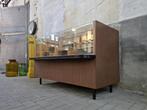 Jaren 70 Duitse Toonbank Vintage Winkel Vitrine Laden Kast 6, Huis en Inrichting, Kasten | Vitrinekasten, Gebruikt, Metaal, 75 cm of meer