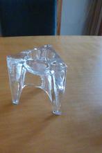 mooie glazen kandelaar, Overige materialen, Gebruikt, Ophalen of Verzenden, Kandelaar