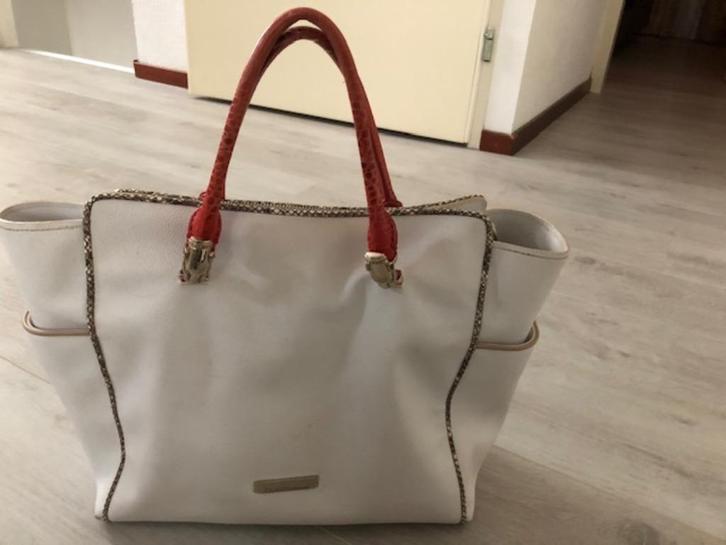 Roberto Cavalli Class tas, Sieraden, Tassen en Uiterlijk, Tassen | Damestassen, Gebruikt, Handtas, Wit, Ophalen of Verzenden