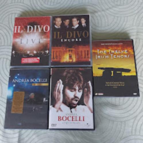 5 DVD’s: Il Divo, Andrea Bocelli, The Twelve Irish Tenors, Cd's en Dvd's, Dvd's | Muziek en Concerten, Zo goed als nieuw, Alle leeftijden