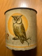 Antiek Uiltje Sigarenblik - Luna La Bolsa Kampen sigarendoos, Ophalen of Verzenden, Gebruikt, Tabaksdoos of Verpakking