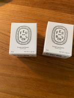 2 x DIPTYQUE Feu de Bois Kaars - 35gr, Overige materialen, Wit, Nieuw, Ophalen of Verzenden