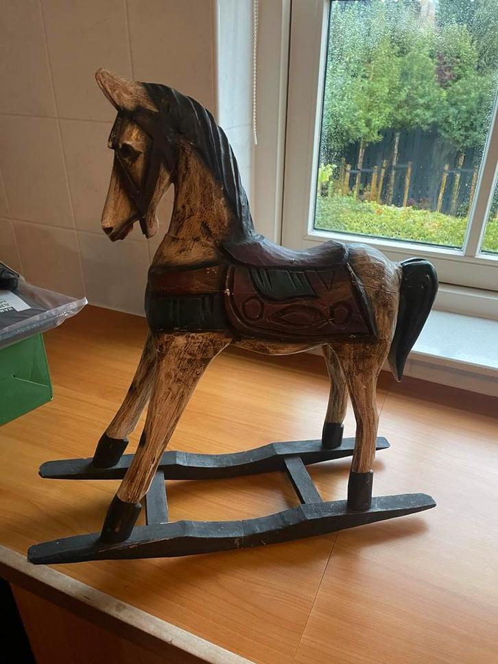 Antiek Hobbelpaard - Decoratief Speelgoed Paardje Klein Form, Antiek en Kunst, Antiek | Speelgoed, Ophalen