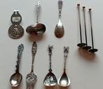 Verzilverde suikerlepels, vleesvork, theehouder, stampers +, Ophalen of Verzenden