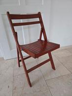 Vintage houten klapstoel, Ophalen, Gebruikt, Bruin, Vintage