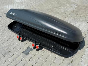Grote Hapro Travelbox 5.0 MF XL zwarte dakkoffer skibox  beschikbaar voor biedingen