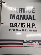 Force 9.9/15 H.P. Buitenboordmotor Service Manual, Watersport en Boten, Ophalen of Verzenden, Gebruikt, Boek of Waterkaart