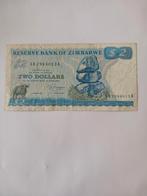 Zimbabwe 2 dollars, Postzegels en Munten, Bankbiljetten | Afrika, Ophalen of Verzenden