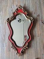 Antieke spiegel van hout., Ophalen, Ovaal, Minder dan 50 cm, Minder dan 100 cm