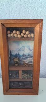 Vintage zaadschaduwdoosje met wensput als woondecoratie 15x7, Ophalen of Verzenden