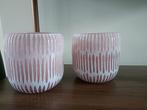 2x Riverdale Sidney roze windlicht Stox, Huis en Inrichting, Woonaccessoires | Kandelaars en Kaarsen, Ophalen of Verzenden, Zo goed als nieuw