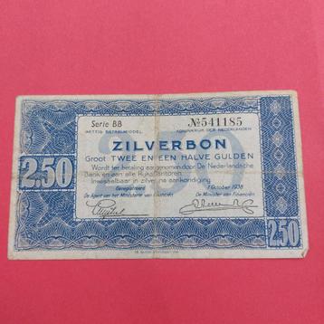 2,5 Zilverbon uit 1938. ZF
 beschikbaar voor biedingen