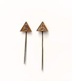 2 volmetaal speldjes Machinefabriek Stork Hengelo, Ophalen of Verzenden, Gebruikt, Overige onderwerpen, Speldje of Pin