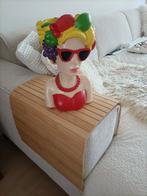 Decoratieve vrouwen hoofd rood, Tuin en Terras, Bloempotten, Ophalen