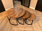 Salontafels 3 delig, Huis en Inrichting, Tafels | Salontafels, Ophalen, 50 tot 100 cm, Rond, Zo goed als nieuw