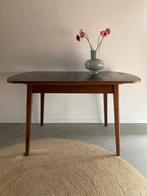 Midcentury vintage teak eettafel uitschuifbaar, Ophalen, Gebruikt, 100 tot 150 cm, 150 tot 200 cm