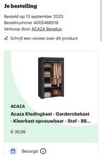 Opbouwbare canvas kledingkast met organiser, Ophalen, Gebruikt, 50 tot 75 cm, 150 tot 200 cm