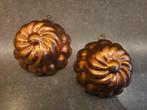 2 koperen puddingvormen, Antiek en Kunst, Antiek | Keukenbenodigdheden, Ophalen of Verzenden