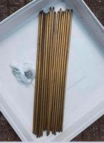 Vintage 15 koper Traploop Bevestiging Stangen - Jaren 50, Minder dan 50 cm, Gebruikt, Bruin, Ophalen of Verzenden