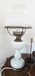 Vintage lamp wit glas, Glas, Zo goed als nieuw, Verzenden