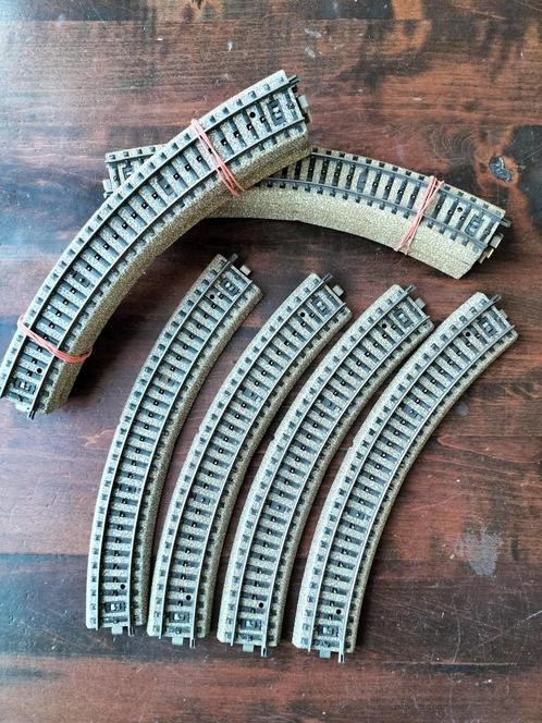 Marklin 5120 H0 bocht M-rails 45gr industrie set van 8, Hobby en Vrije tijd, Modeltreinen | H0, Gebruikt, Rails, Wisselstroom