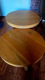 2 salon tafels, Huis en Inrichting, Tafels | Salontafels, Ophalen, Gebruikt, Rond, 50 tot 100 cm