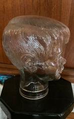 Glazen jongens hoofd 26 cm hoog, Antiek en Kunst, Antiek | Glas en Kristal, Ophalen of Verzenden