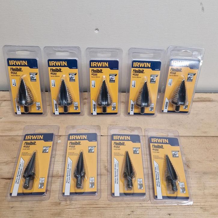 Partij Irwin stappenboren, ook per stuk., Auto diversen, Autogereedschap, Nieuw, Ophalen of Verzenden