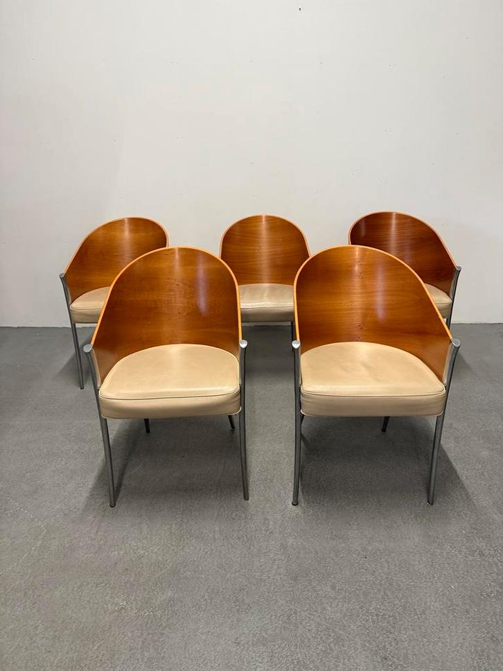 Philippe Starck King Costes stoelen, Huis en Inrichting, Stoelen, Gebruikt, Vijf, Zes of meer stoelen, Hout, Bruin, Ophalen