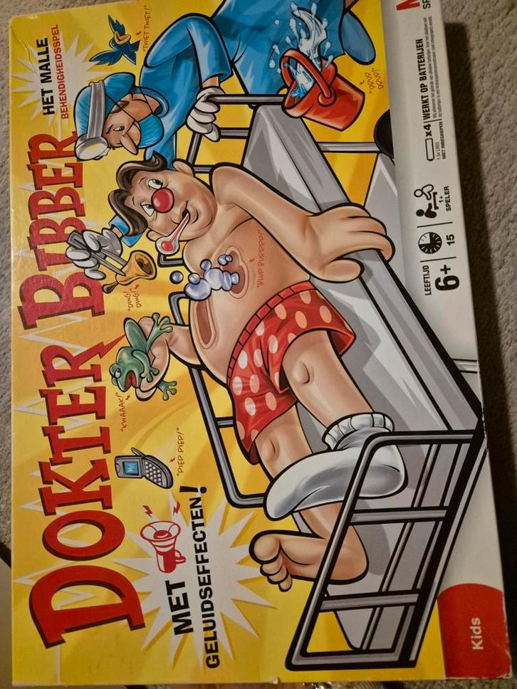 Dokter Bibber - Het Malle Behendigheidsspel, Hobby en Vrije tijd, Gezelschapsspellen | Bordspellen, Gebruikt, Een of twee spelers