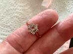 Prachtige vintage gouden ring Morganite Roosdiamant 9 k, Verzenden, Met edelsteen, Dame, Goud