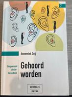 Annemiek Deij - omgaan met slechthorendheid, Annemiek Deij, Sociale wetenschap, Ophalen of Verzenden, Zo goed als nieuw