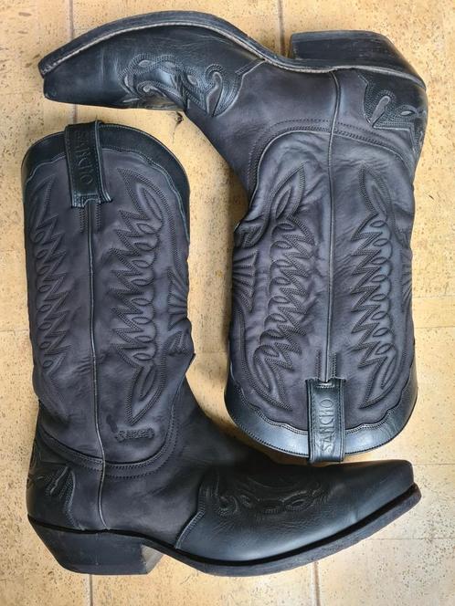 Sancho western boots mt 44.Suede + leer.Cowboy laarzen.Zwart, Kleding | Heren, Schoenen, Gedragen, Boots, Zwart, Ophalen of Verzenden