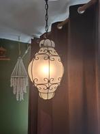 Vintage Venetiaanse hanglamp, matglas, Huis en Inrichting, Lampen | Hanglampen, Venetiaanse, Gebruikt, Ophalen of Verzenden, Glas